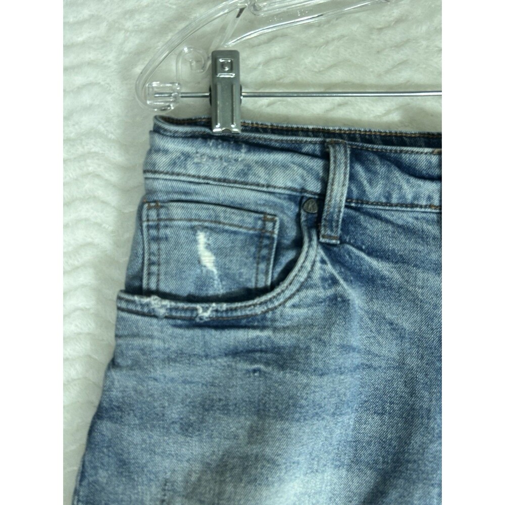KUT From The Kloth Shorts Womens 6 Blue Jane High Rise Cut Off Frayed Hem Denim - Picture 3 of 10